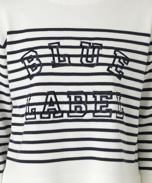 BLUE LABEL CRESTBRIDGE（ブルーレーベルクレストブリッジ）の「ロゴボーダーニットプルオーバー（ニット/セーター・レディース・イエロー/レッド系その他/ダークネイビー・38）」の16枚目の写真