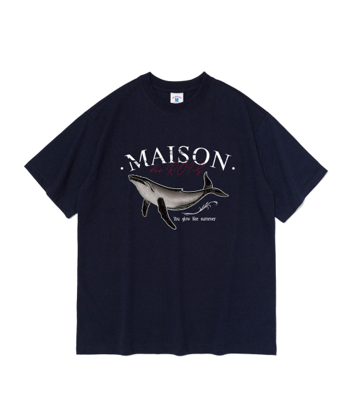 ROIDESROIS(ロワデロワ)の「メゾンマリンウェイル 半袖Tシャツ (ネイビー)(Tシャツ/カットソー・レディース・その他・S/M/L/2XL/XL)」の1枚目の写真