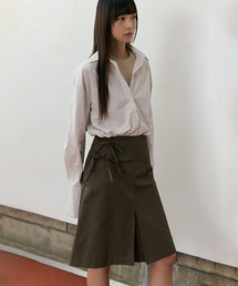 REF DOUBLE RIBBON SKIRT ASH BROWN