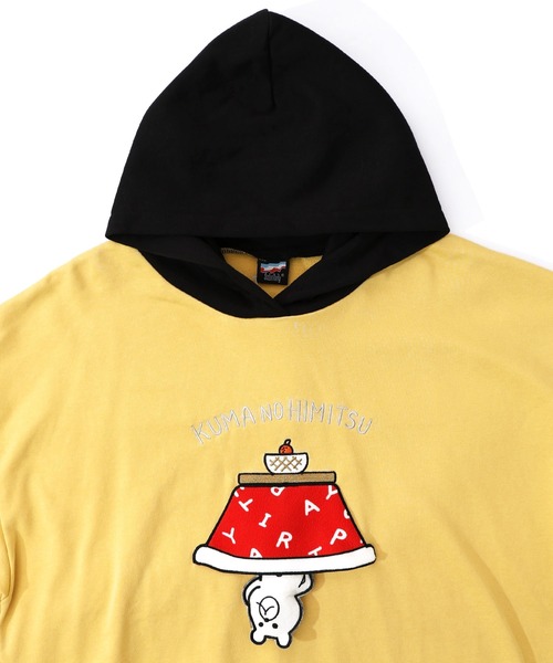 ScoLar Parity(スカラーパリティ)の「353142:ぐうたらの極み こたつクマフード付きプルオーバー(Tシャツ/カットソー・レディース・マスタード/グリーン/ブラック/アイボリー・M)」の20枚目の写真