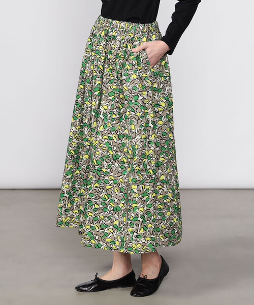 ORCIVAL（オーシバル）の「ORCIVAL | コットンポプリン プリントAラインスカート WOMEN（スカート・レディース・ブルー系その他5/グリーン系その他・1）」の11枚目の写真