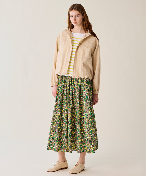 ORCIVAL（オーシバル）の「ORCIVAL | コットンポプリン プリントAラインスカート WOMEN（スカート・レディース・ブルー系その他5/グリーン系その他・1）」の6枚目の写真