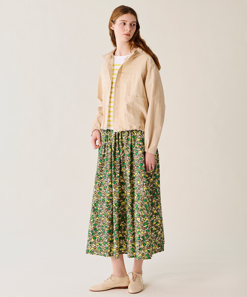 ORCIVAL（オーシバル）の「ORCIVAL | コットンポプリン プリントAラインスカート WOMEN（スカート・レディース・ブルー系その他5/グリーン系その他・1）」の7枚目の写真
