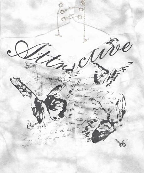 dispark(ディスパーク)の「DISPARK/【26年春新作】フロントホールデザイントップ(Tシャツ/カットソー・レディース・ベージュ/ホワイト・FREE)」の6枚目の写真