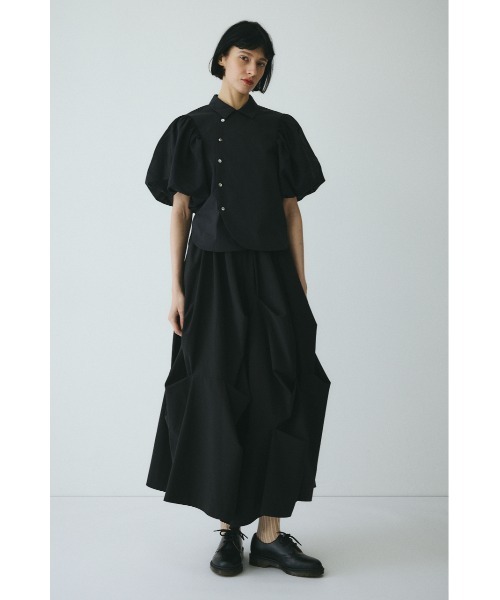 HeRIN.CYE（ヘリンドットサイ）の「CLO Many tuck volume skirt　　CLOメニータックボリュームスカート（スカート・レディース・ブラック・36/38）」の8枚目の写真