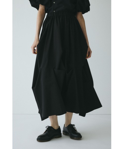 HeRIN.CYE（ヘリンドットサイ）の「CLO Many tuck volume skirt　　CLOメニータックボリュームスカート（スカート・レディース・ブラック・36/38）」の9枚目の写真