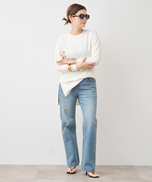 Deuxieme Classe（ドゥーズィエムクラス）の「トリアセジョーゼット クルーネックプルオーバー（シャツ/ブラウス・レディース・ホワイト/ブラック・FREE）」の4枚目の写真