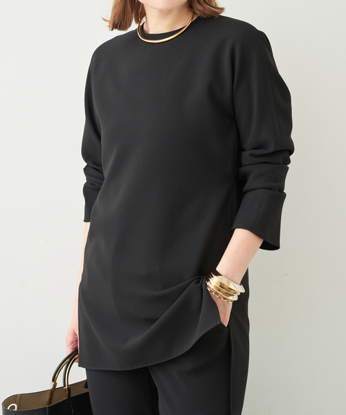 Deuxieme Classe（ドゥーズィエムクラス）の「トリアセジョーゼット クルーネックプルオーバー（シャツ/ブラウス・レディース・ホワイト/ブラック・FREE）」の6枚目の写真