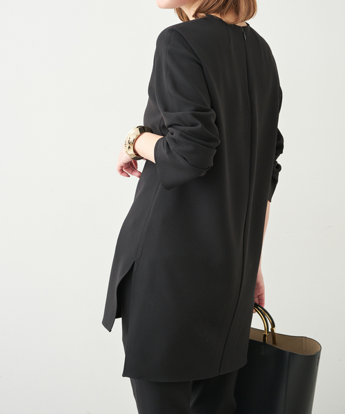 Deuxieme Classe（ドゥーズィエムクラス）の「トリアセジョーゼット クルーネックプルオーバー（シャツ/ブラウス・レディース・ホワイト/ブラック・FREE）」の7枚目の写真