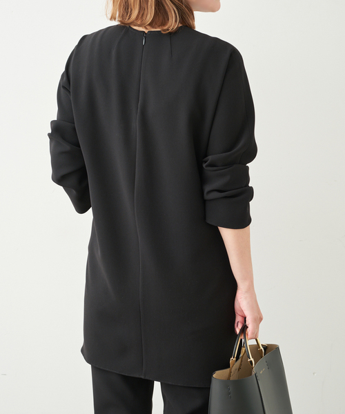 Deuxieme Classe（ドゥーズィエムクラス）の「トリアセジョーゼット クルーネックプルオーバー（シャツ/ブラウス・レディース・ホワイト/ブラック・FREE）」の8枚目の写真