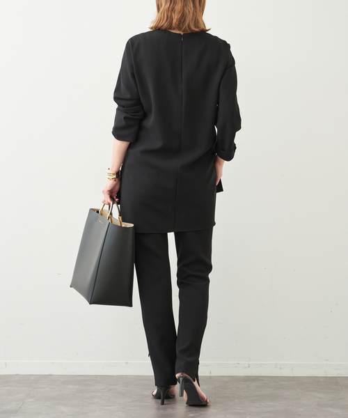 Deuxieme Classe（ドゥーズィエムクラス）の「トリアセジョーゼット クルーネックプルオーバー（シャツ/ブラウス・レディース・ホワイト/ブラック・FREE）」の11枚目の写真