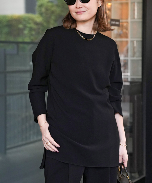 Deuxieme Classe（ドゥーズィエムクラス）の「トリアセジョーゼット クルーネックプルオーバー（シャツ/ブラウス・レディース・ホワイト/ブラック・FREE）」の18枚目の写真