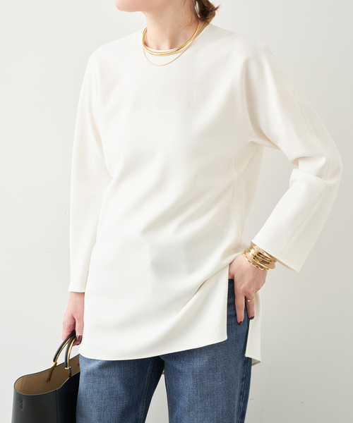 Deuxieme Classe（ドゥーズィエムクラス）の「トリアセジョーゼット クルーネックプルオーバー（シャツ/ブラウス・レディース・ホワイト/ブラック・FREE）」の18枚目の写真