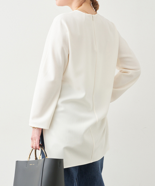 Deuxieme Classe（ドゥーズィエムクラス）の「トリアセジョーゼット クルーネックプルオーバー（シャツ/ブラウス・レディース・ホワイト/ブラック・FREE）」の19枚目の写真