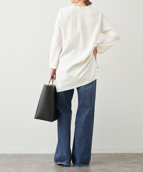 Deuxieme Classe（ドゥーズィエムクラス）の「トリアセジョーゼット クルーネックプルオーバー（シャツ/ブラウス・レディース・ホワイト/ブラック・FREE）」の22枚目の写真