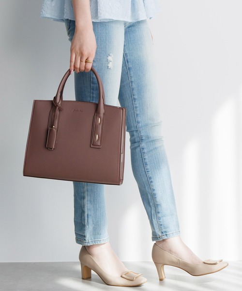 Jewelna Rose(ジュエルナローズ)の「メルジュール トートバッグ ミドルサイズ 65601(ハンドバッグ・レディース・ブラック/ブラウン/グレイッシュベージュ・FREE)」の5枚目の写真