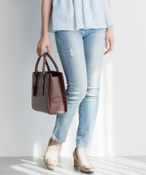Jewelna Rose(ジュエルナローズ)の「メルジュール トートバッグ ミドルサイズ 65601(ハンドバッグ・レディース・ブラック/ブラウン/グレイッシュベージュ・FREE)」の6枚目の写真