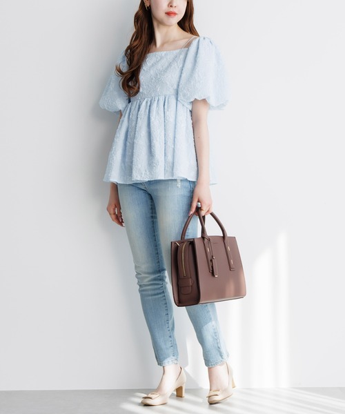 Jewelna Rose(ジュエルナローズ)の「メルジュール トートバッグ ミドルサイズ 65601(ハンドバッグ・レディース・ブラック/ブラウン/グレイッシュベージュ・FREE)」の8枚目の写真