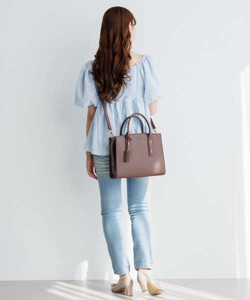 Jewelna Rose(ジュエルナローズ)の「メルジュール トートバッグ ミドルサイズ 65601(ハンドバッグ・レディース・ブラック/ブラウン/グレイッシュベージュ・FREE)」の9枚目の写真