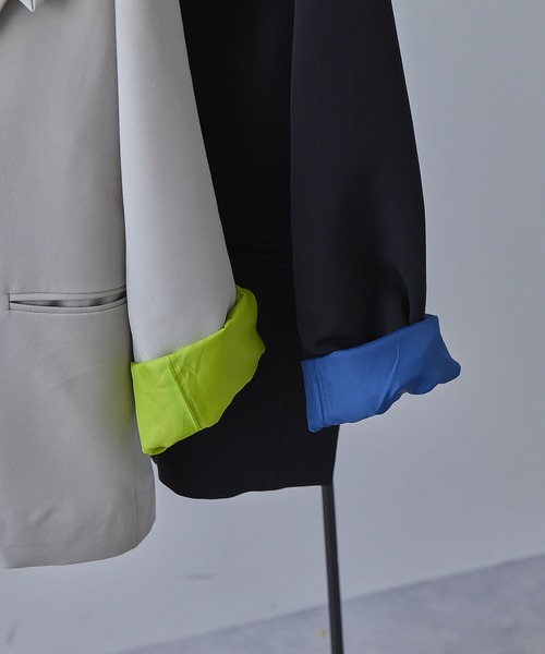 bohmal(ボマール)の「ダブルボタンオーバーサイズジャケット【セットアップ対応】(その他アウター・レディース・グレイッシュベージュ/ブラック・FREE)」の21枚目の写真