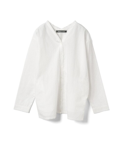 mizuiroind（ミズイロインド）の「mizuiro ind シャツカーディガン（カーディガン/ボレロ・レディース・ネイビー/ベージュ/オフホワイト/ブラック/アイボリー・FREE）」の2枚目の写真