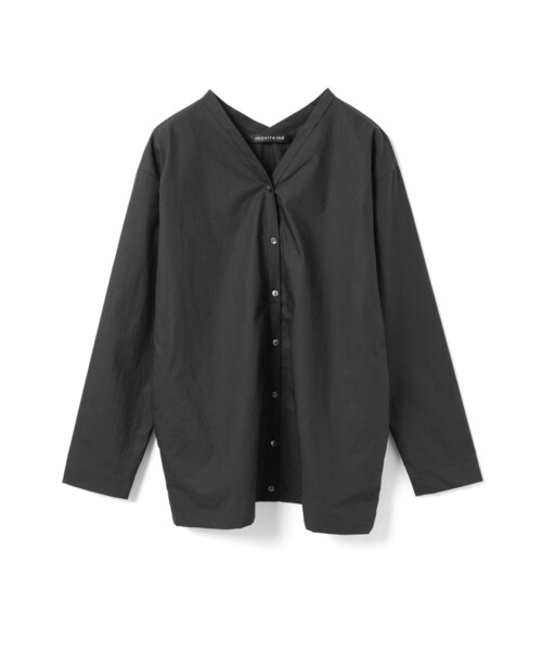 mizuiroind（ミズイロインド）の「mizuiro ind シャツカーディガン（カーディガン/ボレロ・レディース・ネイビー/ベージュ/オフホワイト/ブラック/アイボリー・FREE）」の3枚目の写真