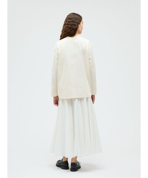 mizuiroind（ミズイロインド）の「mizuiro ind シャツカーディガン（カーディガン/ボレロ・レディース・ネイビー/ベージュ/オフホワイト/ブラック/アイボリー・FREE）」の18枚目の写真