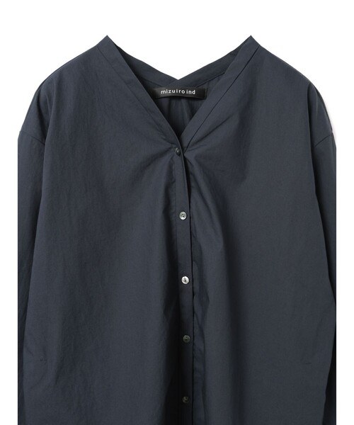 mizuiroind（ミズイロインド）の「mizuiro ind シャツカーディガン（カーディガン/ボレロ・レディース・ネイビー/ベージュ/オフホワイト/ブラック/アイボリー・FREE）」の19枚目の写真