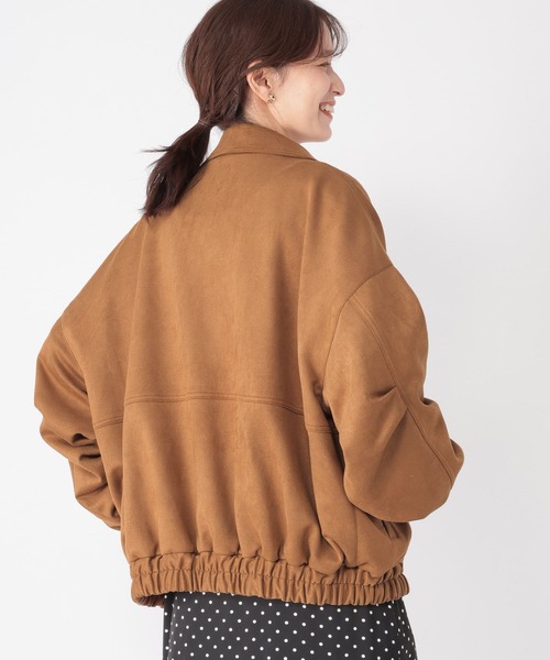 studio CLIP（スタディオクリップ）の「【WEB限定】スエードライクブルゾン（ブルゾン・レディース・ブラウン/ライトベージュ・FREE）」の4枚目の写真