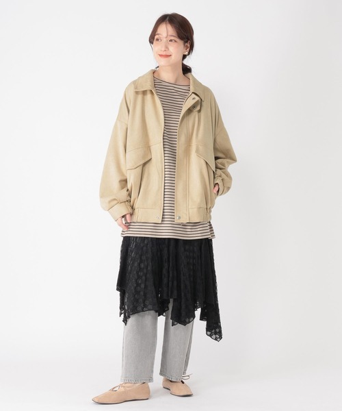 studio CLIP（スタディオクリップ）の「【WEB限定】スエードライクブルゾン（ブルゾン・レディース・ブラウン/ライトベージュ・FREE）」の13枚目の写真