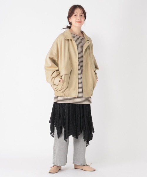studio CLIP（スタディオクリップ）の「【WEB限定】スエードライクブルゾン（ブルゾン・レディース・ブラウン/ライトベージュ・FREE）」の12枚目の写真