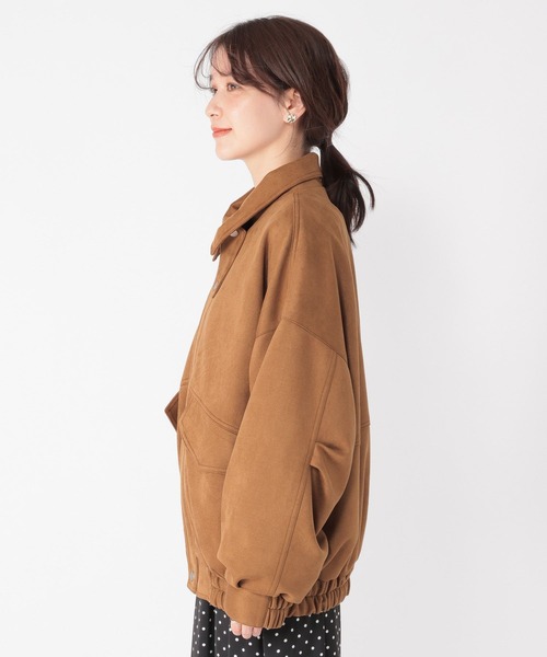 studio CLIP（スタディオクリップ）の「【WEB限定】スエードライクブルゾン（ブルゾン・レディース・ブラウン/ライトベージュ・FREE）」の15枚目の写真