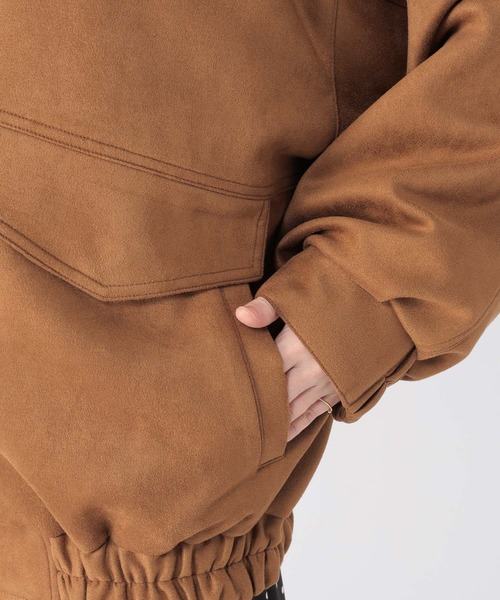 studio CLIP（スタディオクリップ）の「【WEB限定】スエードライクブルゾン（ブルゾン・レディース・ブラウン/ライトベージュ・FREE）」の20枚目の写真