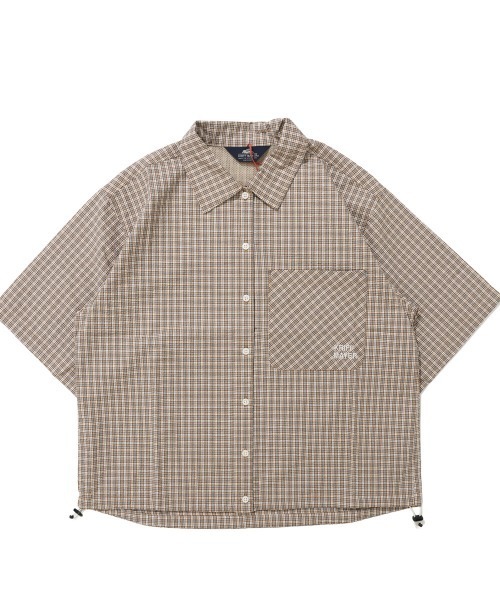 KRIFF MAYER Lady's Collection(クリフメイヤーレディースコレクション)の「【ベンチレーション付き】シアサッカードロストチェックシャツ(シャツ/ブラウス・レディース・ブラック/オフホワイト/ネイビー/オレンジ・MEDIUM/LARGE)」の13枚目の写真