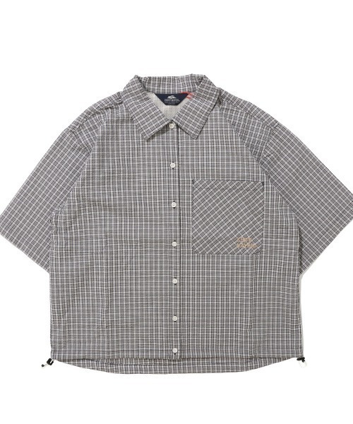 KRIFF MAYER Lady's Collection(クリフメイヤーレディースコレクション)の「【ベンチレーション付き】シアサッカードロストチェックシャツ(シャツ/ブラウス・レディース・ブラック/オフホワイト/ネイビー/オレンジ・MEDIUM/LARGE)」の14枚目の写真