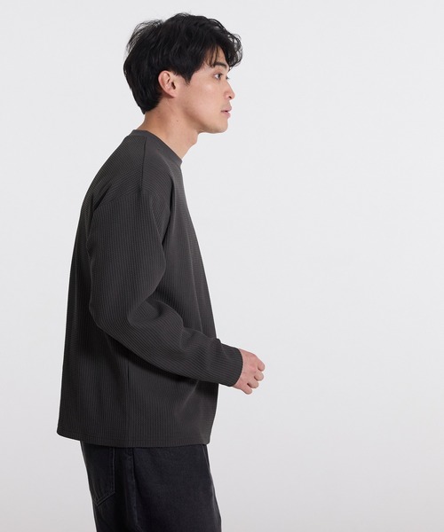 coca（coca）（コカ）の「EAZY TEXワッフルロンT（Tシャツ/カットソー・メンズ・ホワイト/チャコール・L/M/XL）」の5枚目の写真