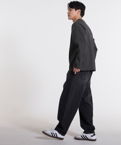 coca（coca）（コカ）の「EAZY TEXワッフルロンT（Tシャツ/カットソー・メンズ・ホワイト/チャコール・L/M/XL）」の8枚目の写真