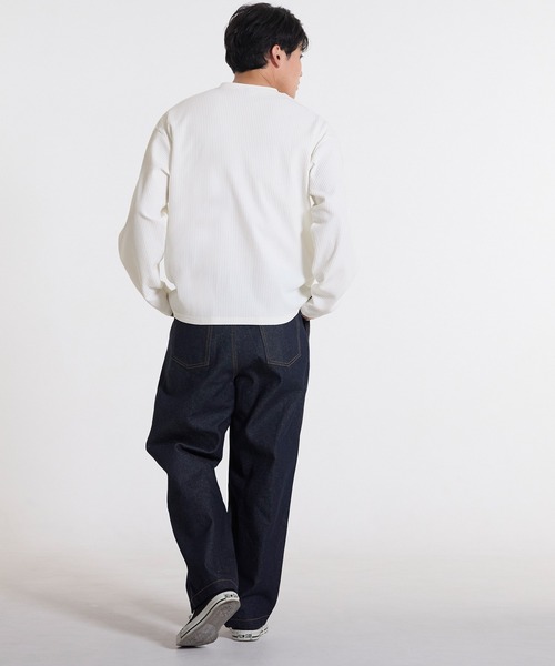 coca（coca）（コカ）の「EAZY TEXワッフルロンT（Tシャツ/カットソー・メンズ・ホワイト/チャコール・L/M/XL）」の10枚目の写真