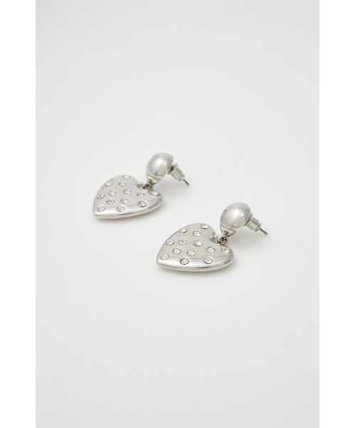 SLY(スライ)の「RHINESTONE HEART P/EARRING ラインストーンハートピアス 春服(ピアス(両耳用)・レディース・ゴールド/シルバー・FREE)」の4枚目の写真