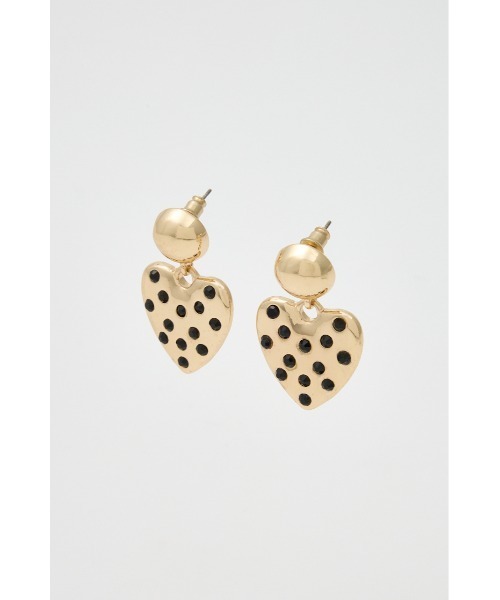 SLY(スライ)の「RHINESTONE HEART P/EARRING ラインストーンハートピアス 春服(ピアス(両耳用)・レディース・ゴールド/シルバー・FREE)」の8枚目の写真