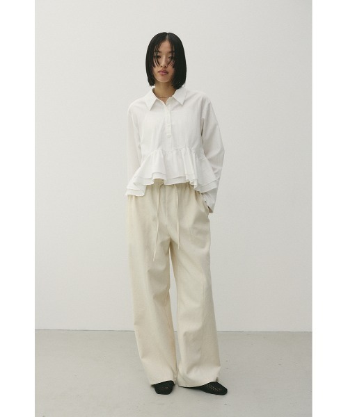 STYLEMIXER（スタイルミキサー）の「ヘムフリルシャツ（シャツ/ブラウス・レディース・サックスブルー/ネイビー/ホワイト・FREE）」の6枚目の写真