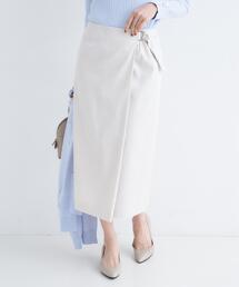 UNTITLED | 【洗える/後ろウエストゴム】デニム調シャンブレーナロースカート(スカート)