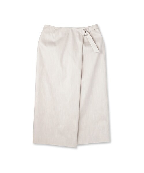 UNTITLED（アンタイトル）の「【洗える/後ろウエストゴム】デニム調シャンブレーナロースカート（スカート・レディース・ネイビー/ライトベージュ・48/46/44/42/04/03/02/01/00/50）」の3枚目の写真