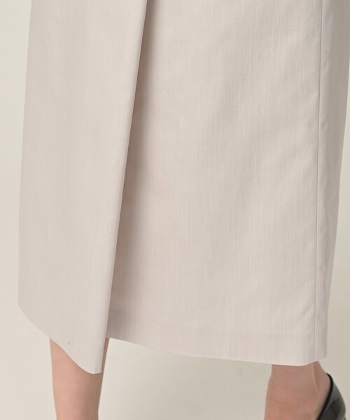 UNTITLED（アンタイトル）の「【洗える/後ろウエストゴム】デニム調シャンブレーナロースカート（スカート・レディース・ネイビー/ライトベージュ・48/46/44/42/04/03/02/01/00/50）」の19枚目の写真