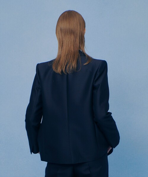 LOULOU WILLOUGHBY(ルルウィルビー)の「【LOULOU WILLOUGHBY】シルクウールツイルダブルジャケット(テーラードジャケット・レディース・ネイビー・2/1)」の5枚目の写真