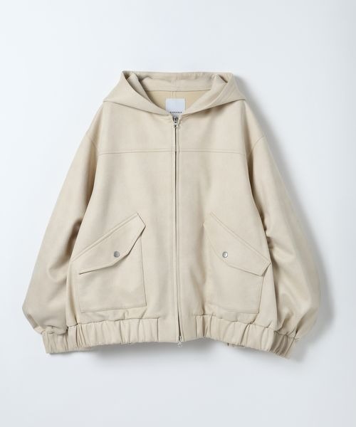 JEANASIS（ジーナシス）の「モンスターフードブルゾン/647989（ブルゾン・レディース・ブラウン/グレー系その他/ブラック/アイボリー・FREE）」の10枚目の写真