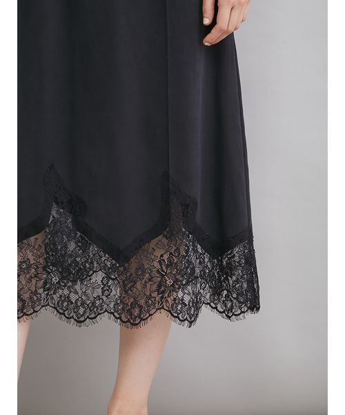 Mila Owen（ミラオーウェン）の「レースヘムスカート（スカート・レディース・ネイビー/ミント/ブラック・1/0）」の8枚目の写真