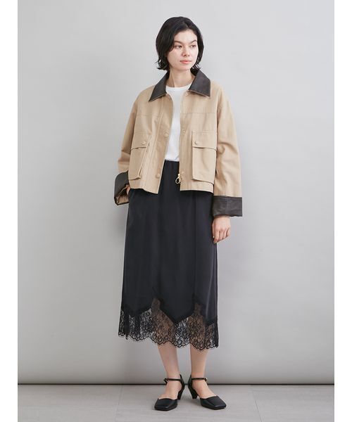 Mila Owen（ミラオーウェン）の「レースヘムスカート（スカート・レディース・ネイビー/ミント/ブラック・1/0）」の13枚目の写真