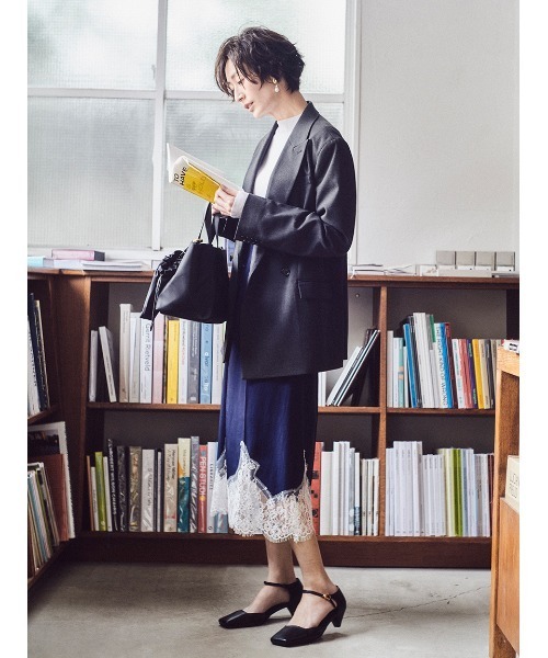 Mila Owen（ミラオーウェン）の「レースヘムスカート（スカート・レディース・ネイビー/ミント/ブラック・1/0）」の19枚目の写真