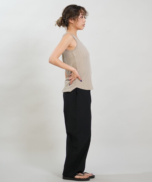 RIKKA FEMME（リッカファム）の「RIKKA FEMME/リッカファム タンクトップ リブ 切り替え RF6S-2302（タンクトップ・レディース・ホワイト/ベージュ/ブラック・FREE）」の20枚目の写真